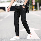 BINHIIRO Summer Men's Jeans Solid color Loose Classic Casual Jeans Men Straight Slim Fashion Beam foot Denim Trousers male  K606
