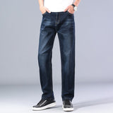 2020 Spring and Summer New Men's Gray Thin Jeans Advanced Stretch Loose Straight Denim Trousers Male Plus Size 40 42 44 Brand