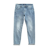 SIMWOOD 2020 Summer new slim fit light blue jeans men fashion classical denim trousers high quality brand clothing SJ120387