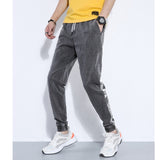 BINHIIRO Summer Men's Jeans Solid color Loose Classic Casual Jeans Men Straight Slim Fashion Beam foot Denim Trousers male  K606