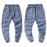 BINHIIRO Summer Men's Jeans Solid color Loose Classic Casual Jeans Men Straight Slim Fashion Beam foot Denim Trousers male  K606