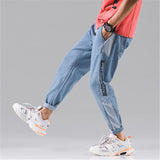 BINHIIRO Summer Men's Jeans Solid color Loose Classic Casual Jeans Men Straight Slim Fashion Beam foot Denim Trousers male  K606