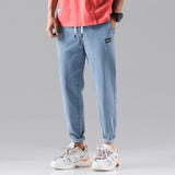 BINHIIRO Summer Men's Jeans Solid color Loose Classic Casual Jeans Men Straight Slim Fashion Beam foot Denim Trousers male  K606
