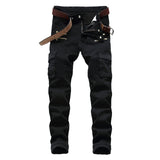 Straight Washed Multi Zipper pants homme Pleated Biker Jeans Pants 2018 Men's Slim Fit Brand Designer Denim Trousers For Male