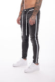 Men's  Skinny Stretch Denim Pants Distressed Ripped Freyed Slim Fit Fashion The locomotive Jeans Trousers MenPencil pants