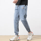 2020 Summer Style Jeans Men Leisure Jeans Pants Mens Black Denim Trousers Zipper Blue Hole Pencil Pants Jeans
