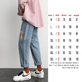 Fashion Print Black Jeans Pants Japanese Harajuku Streetwear for Mens Plus Size Denim Clothes Boyfriend Baggy Blue Jean Trousers