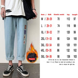 Fashion Print Black Jeans Pants Japanese Harajuku Streetwear for Mens Plus Size Denim Clothes Boyfriend Baggy Blue Jean Trousers