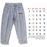 Fashion Print Black Jeans Pants Japanese Harajuku Streetwear for Mens Plus Size Denim Clothes Boyfriend Baggy Blue Jean Trousers